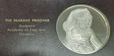 Franklin Mint Genius of Michelangelo PF .925 Silver Medal- The Bearded Prisoner