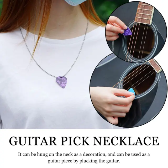 Electric Guitar/Bass Guitar Guitar Pick Necklace Random Colour GXT Y7K6