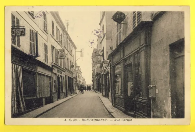 cpa Rare 95 - MONTMORENCY Val d'Oise Rue CARNOT Charcuterie G. DUFAUR