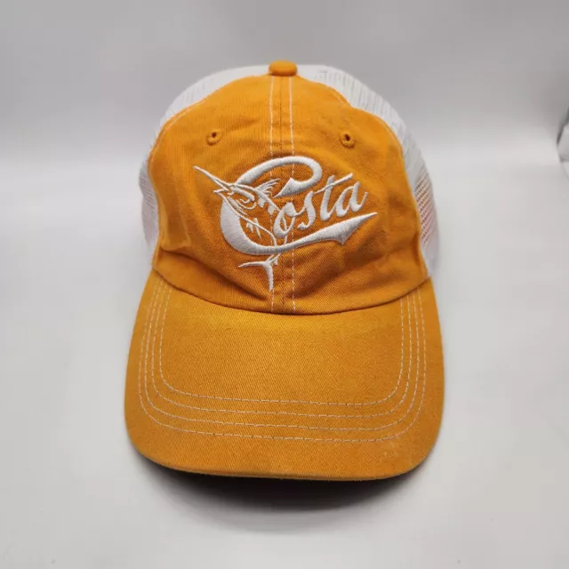 COSTA DEL MAR Cap Hat Orange SnapBack Trucker Mesh Fishing Outdoor $8. ...