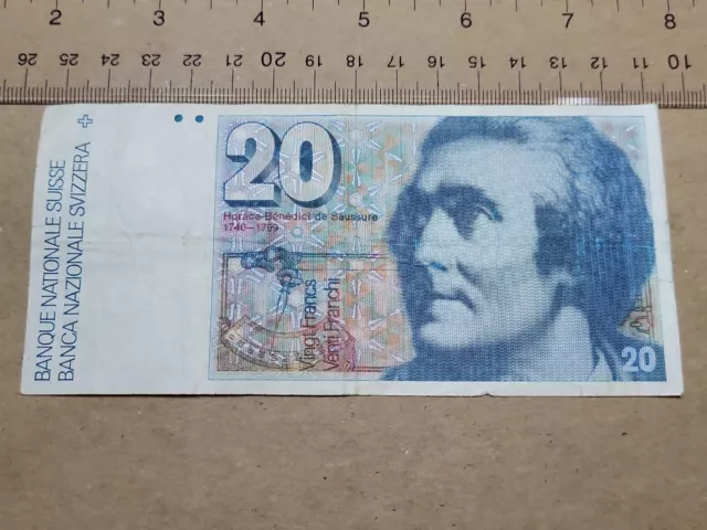 🇨🇭 Switzerland 20 franken francs 1986 P-55 P-55f P-55f.57  Banknote 011723-15