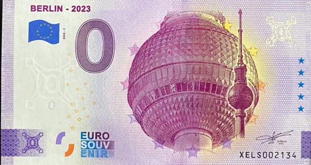 Billet 0 Euro Berlin  Tour Television  Allemagne   2023 Numero Divers