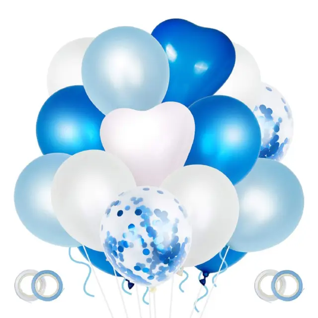 ZWOOS 70 PEZZI Palloncini Blu, Palloncini Elio Compleanno