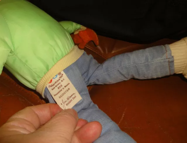 muppet 1978 Fisher Price Scooter  Muppets Doll Plush Stuffed Toy 16", Jim Henson 6
