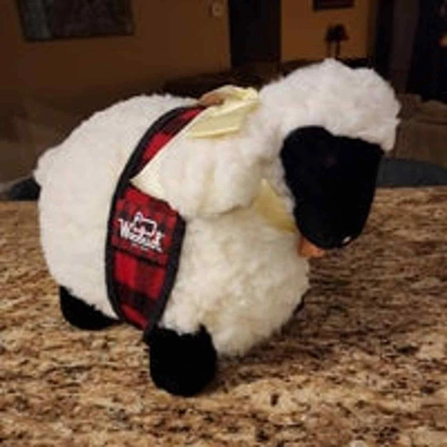 Vintage 1988 Woolrich 20 Inch Chrisha Playful Plush Stuffed White Lamb Sheep