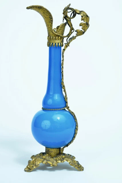 Opaline Menu RARE AIGUIÈRE FLACON à parfum Vertu Napoléon III Opaline turquoise ...