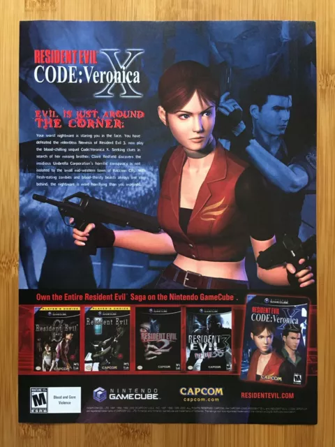 Resident Evil Code: Veronica X Pôster/manual Ps2(patch) - Escorrega o Preço