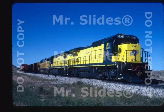 Original Slide C&NW System Chicago & North Western New C40-8 8524 & 2 W/Train
