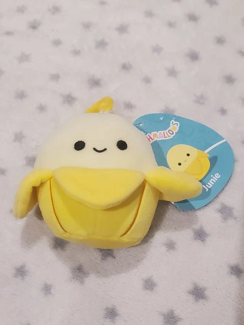 SQUISHMALLOWS CLIPS ON Junie Banana 3.5 Inch BNWT Cute Kawaii Plush Toy ...