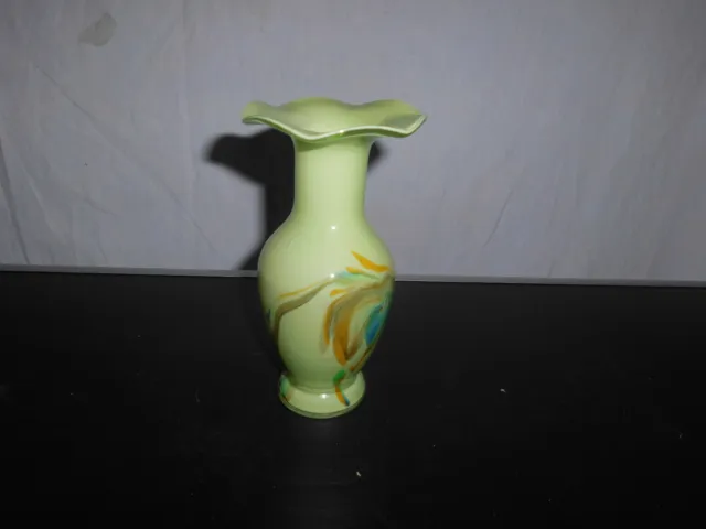 Glasvase Opaline Buntglas Bunt H 14,5 cm Vase Vasen Vintage
