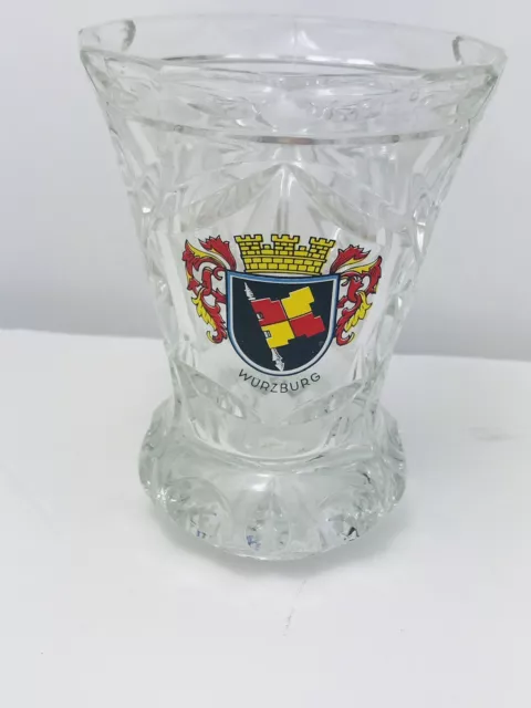 Vaso de vino de whisky Wurzburgo Alemania cresta de repuesto 14 oz