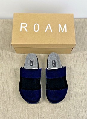 NEW Roam Trail Women's Size 6 Fashion Sandals Slippers Slides Black Blue