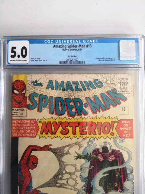 The Amazing Spider-Man #13 1st App Mysterio CGC 5.0 VF Marvel Comics Silver Age 2