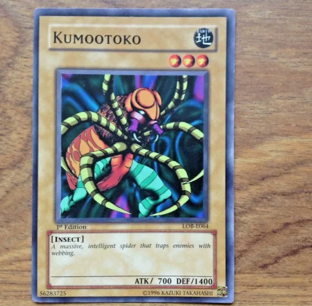 YUGIOH Kumootoko 1st Ed LOB-E064. Free UK Postage