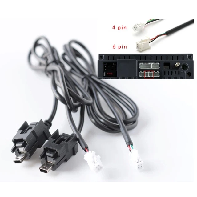4 PIN 6 Pin USB Adapter Cable for Android Radio with USB Socket Main ...