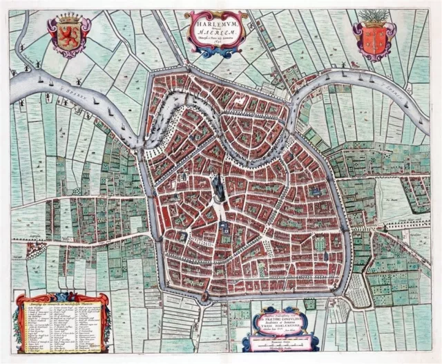 Reproduction plan ancien de Haarlem 1649