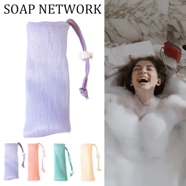 Borsa a rete sapone schiuma sapone sapone sapone sapone sapone sapone sapone sapone da bagno borsa rete pulizia LC