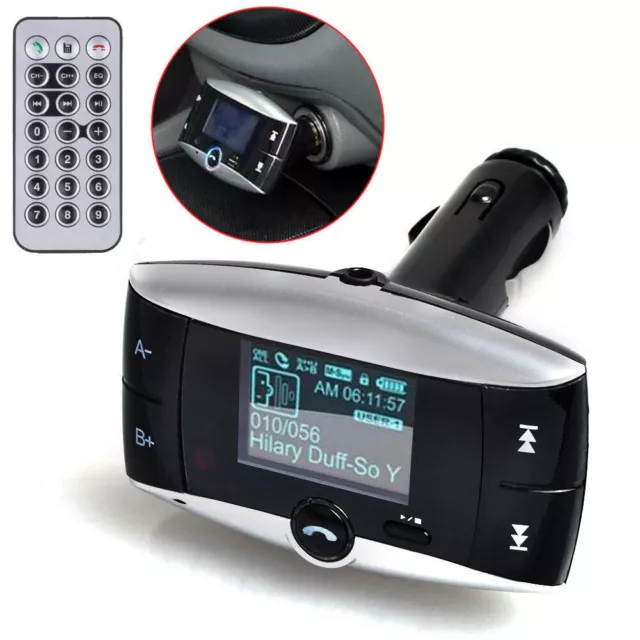 Bluetooth Wireless FM Transmitter Modulator Car Kit MP3 Player SD USB LCD Remote