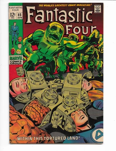 Fantastic Four 85 - F+ 6.5 - Doctor Doom - Crystal - Thing - Nick Fury (1969)