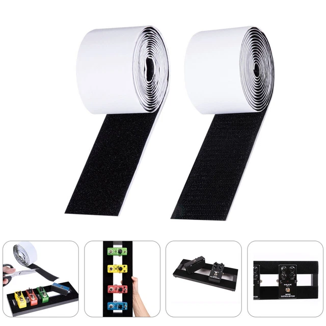 2 rollos pegatinas de pedal efectos de guitarra eléctrica cinta negra