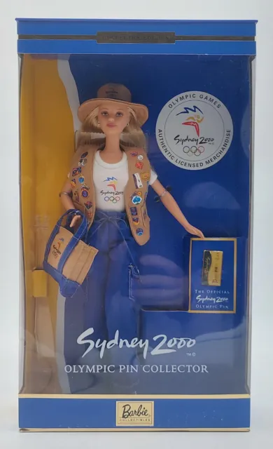 Sydney 2000 Olympic Pin Collector Barbie Collectible Puppe / Mattel 25644, NrfB