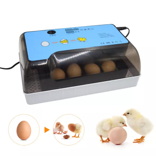 Brutapparat Automatisch Brutmaschine Inkubator Brutautomat LED-Anzeige 12 Eier