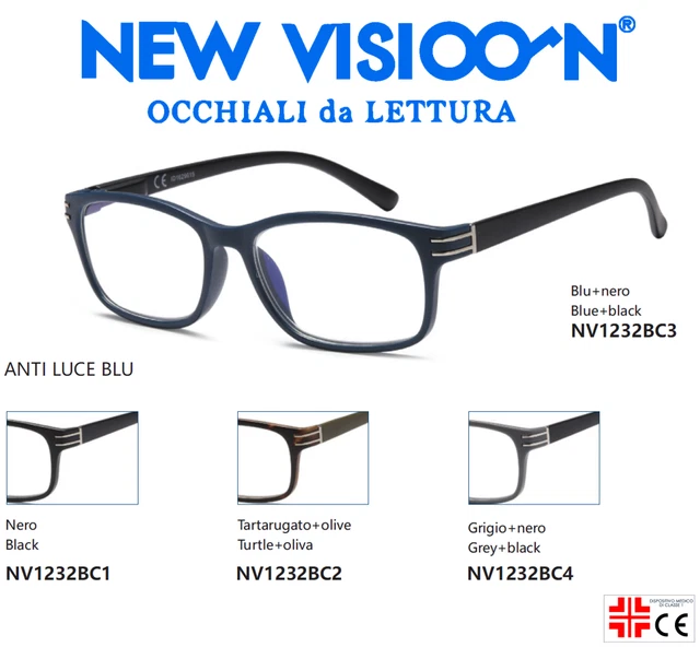 Occhiali Da Lettura Uomo Edison & King 'Endless' – Antiluce Blu, Lenti CR-39 Premium, Montatura In Acetato Nero-Rosso +2.50 Dpt