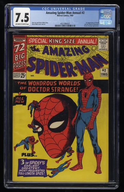 Amazing Spider-Man Annual #2 CGC VF- 7.5 Dr. Strange Appearance! Marvel 1965