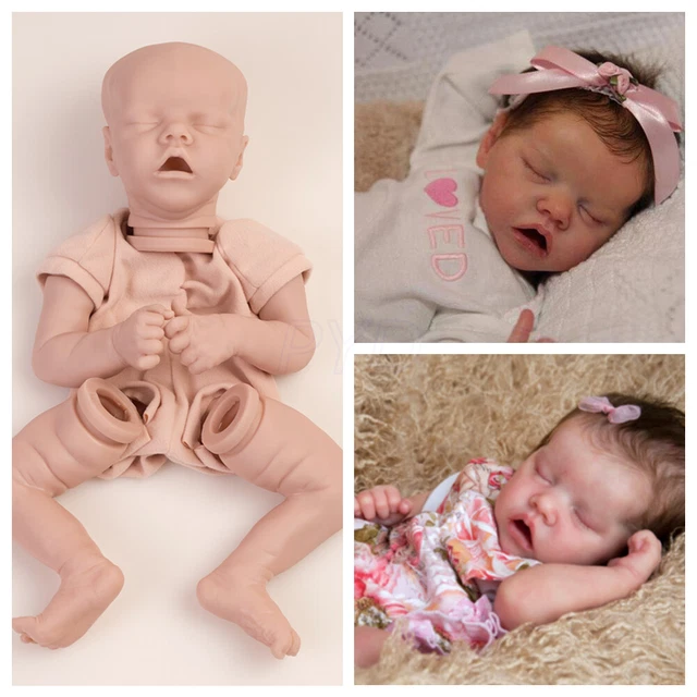 REALISTIC UNPAINTED DIY Reborn Baby Doll Kits Mold Blank Vinyl Silicone