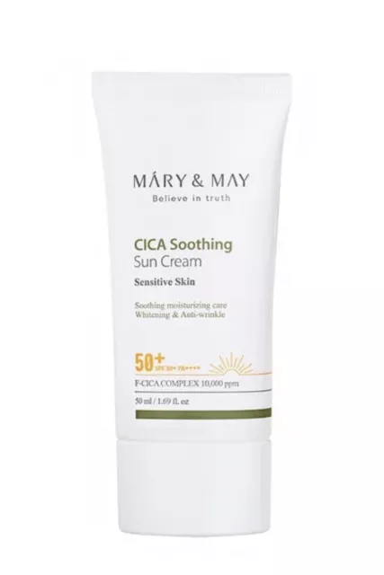 Mary & May Cica Soothing Sun Cream SPF 50+ PA++++ - 50ml - USA Shipping
