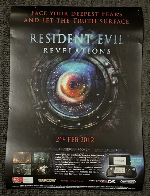 RESIDENT EVIL REVELATIONS (Nintendo 3DS) AUS Promo POSTER