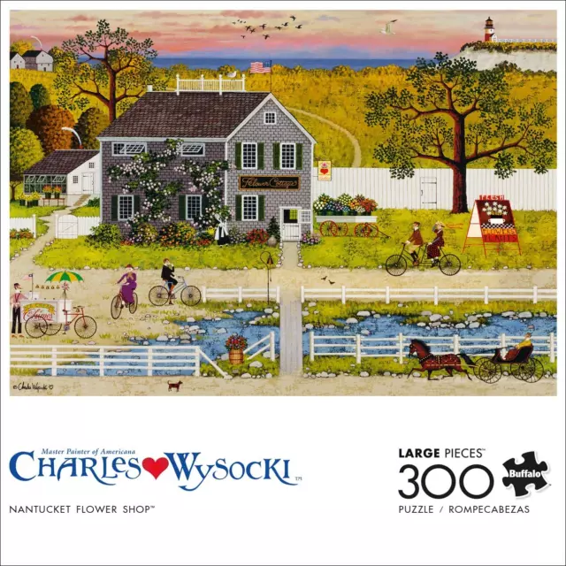 Charles Wysocki - Nantucket Flower Shop - 300 Large Piece Jigsaw Puzzle 2