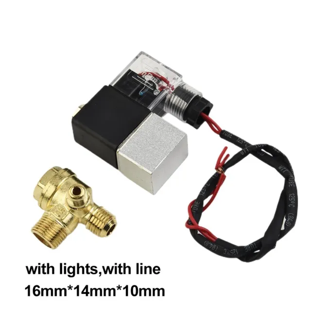 4W Coil Power Solenoid Valve for Air Compressor Components LED Light Type