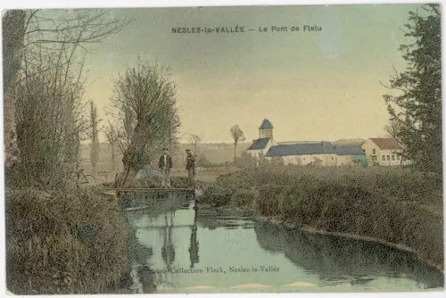 Cpa Nesles-La-Vallee - Le Pont De Fletu