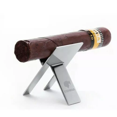 Sleek Portable Stainless Steel Cigar Holder Foldable Cigeratte Display Stand