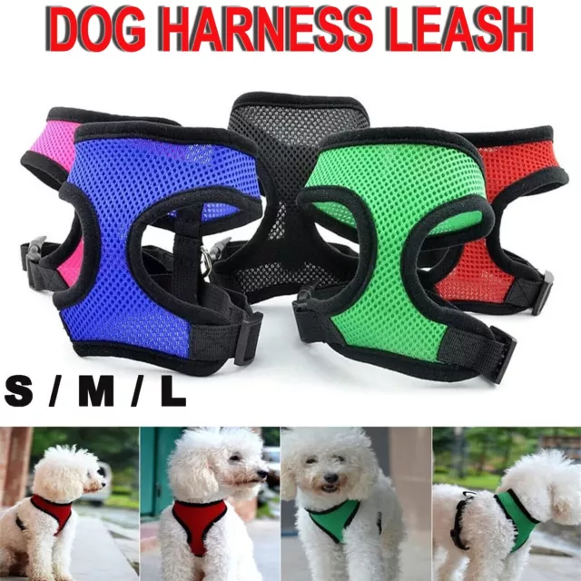 Dog Harness Pet Cat Puppy Soft Leash Breathe Adjustable Braces VEST Mesh Clothes