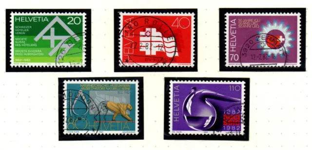 Schweiz Briefmarken Satz Mi. 1216-1220 Jahresereignisse 1982 gestempelt (CH208)