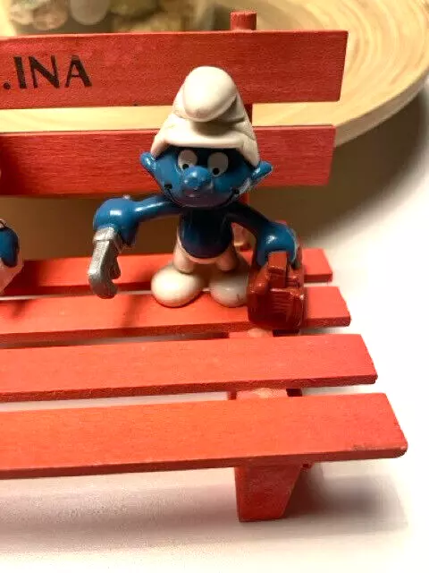 Puffo Vintage Smurfs Schlumpf idraulico 20187 Puffi Schleich W.Berrie Hong Kong