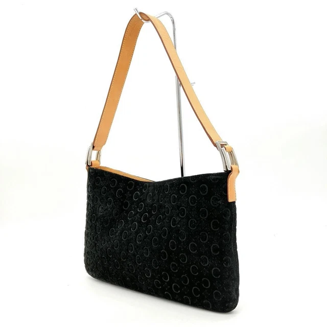 CELINE MACADAM SUEDE One Shoulder Bag $552.26 - PicClick CA