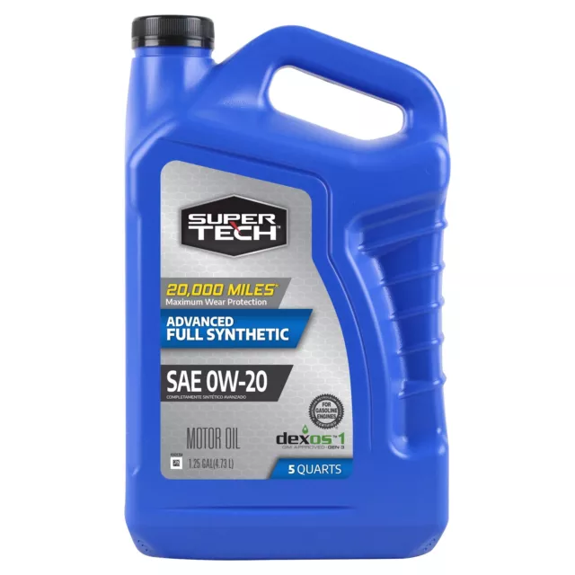 Advanced Full Synthetic Motor Oil SAE 0W-20, 5 Quarts