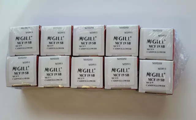 10x MCGILL MCF19SB CAMFOLLOWER Linearlager - NEU / OVP