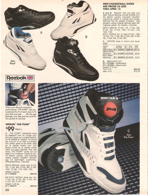 Vintage reebok sales pumps for sale