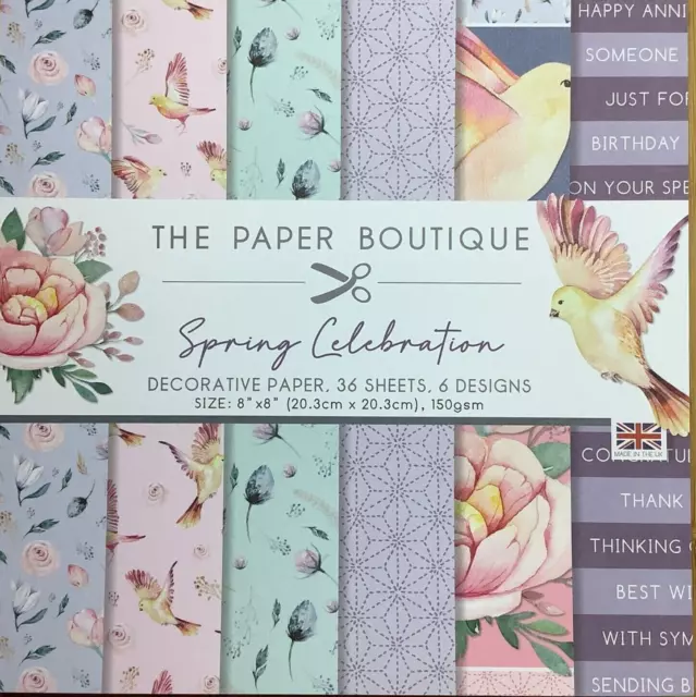 New the paper boutique  - Spring Celebration Decorative Paper Pad 8x8"papers