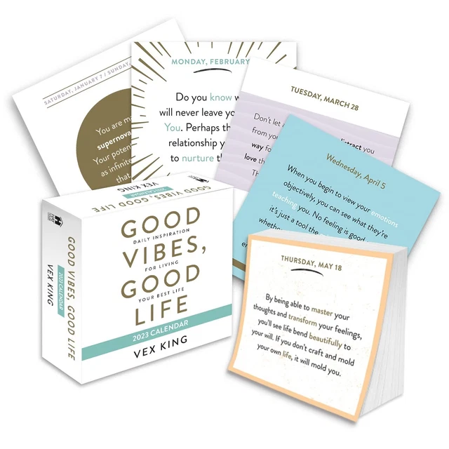 GOOD VIBES, GOOD Life 2023 Calendar by Vex King, Vex King, 14.99