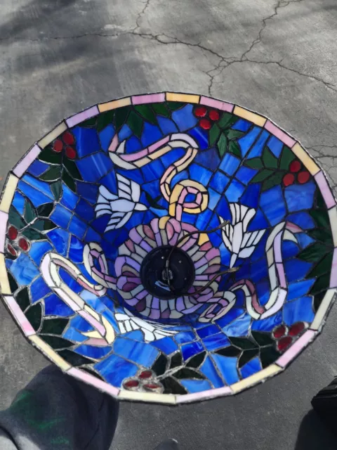 Vintage stained glass lamp shade