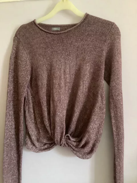 Maglione viola scintillante per ragazze Next età 11 in buone condizioni