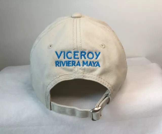 Viceroy Riviera Maya Strapback Hat Beige Blue Embroidery 2