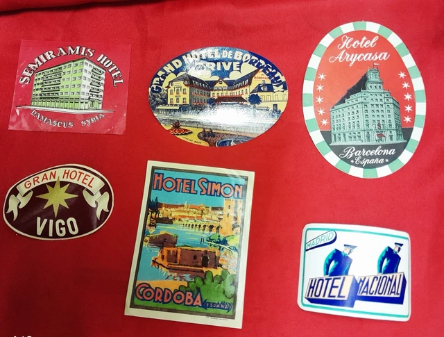 lot anciennes étiquettes de bagage hotel PUBLICITES