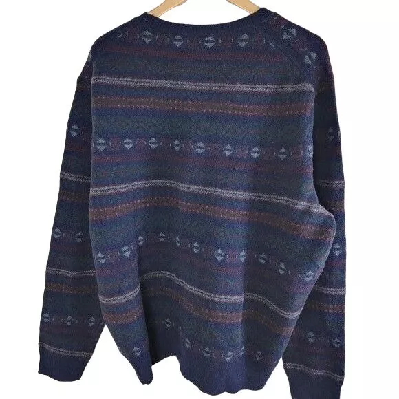 Polo Ralph Lauren Fair Isle Wool Alpaca Sweater Mens Blue Size XXL Crew Neck 3