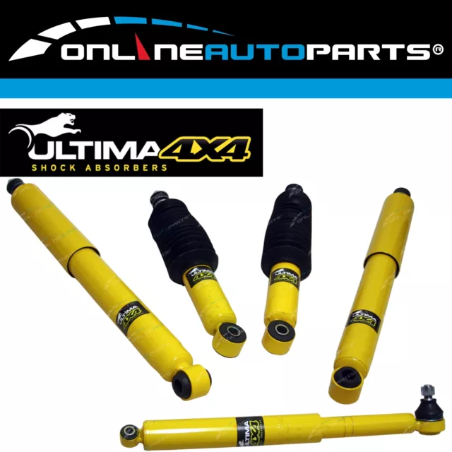 Front + Rear Shock Absorber + Steering Damper for Hilux 4wd RZN169 RZN174 KZN165